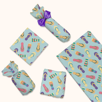 Pro Supply Global Sandals Printed Tissue Paper for Gift Bags or Boxes and Wrapping - Bulk Decorative Art Tissue Paper for Packaging and Gifting | 24 Sheets 20" x 30"