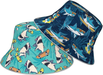 Hat Reversible Fisherman Hats Double Sided Wearing for Women Men Boys Girls