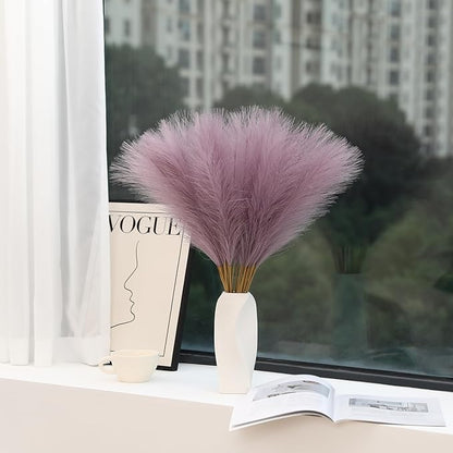 Purple Pampas Grass Decor - 30pcs 24 Inch Small Faux Pampas Grass Decor, Artificial Pompas Floral for Vase Filler, Table Centerpieces, Kitchen and House Decor (Purple)