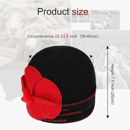 Sumolux Beanie Hats for Women Wool Skull Cap Beret Floral Cuffed French Vintage Dress Cloche Classic Winter 1920s