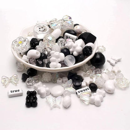 300 Grams Beads Charms Pendants, Acrylic Beads Charms for Jewelry Making Bracelet Necklace Earrings Bangles, DIY Art Craft