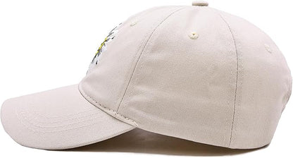 Waldeal Pickleball Hat for Women, Ajustable Embroidered Daisy Washed Denim Baseball Cap