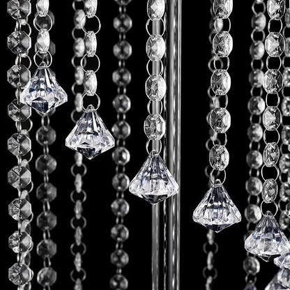 Wedding Centerpieces Decoration Flower Vase, Elegant Acrylic Crystal Stand -2 Pcs 23.6inch High Party Tables Decorations, Dining Table Chandelier Centerpiece Stands