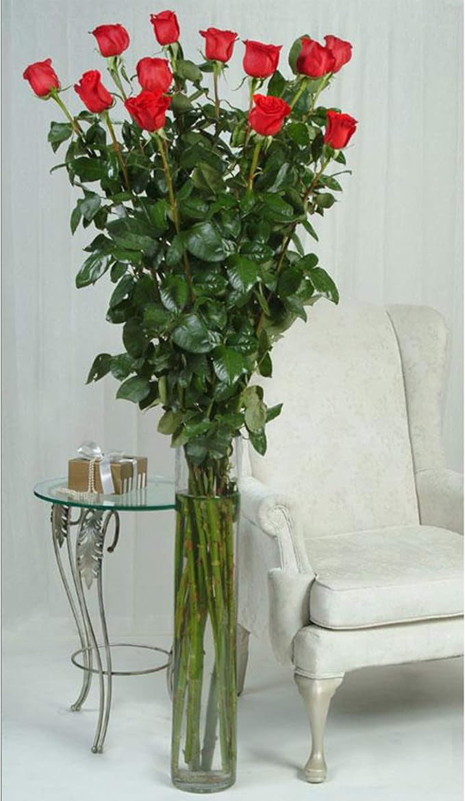 WGV Cylinder Vase, Diameter 5", Height 18", Clear Glass Floral Planter Container, Tall Centerpiece Arrangement for Wedding Party Event Home Office Decor, 1 Piece