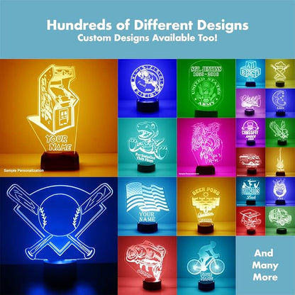 Custom Love & Heart LED Sign Night Light Lamp with Remote, Light Up Display with Personalized Name or Image, Customized and Made in The USA, Clear Acrylic Home Decor Design with 16 Colors, 4 Modes