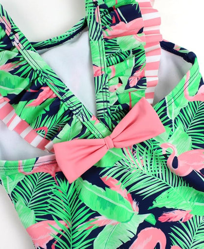RuffleButts® Baby/Toddler Girls Ruffle Strap One Piece Swimsuit w/UPF 50+ Sun Protection