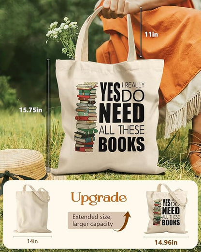 Aesthetic Tote Bag for Women- with Magnetic Buckle and Zipper Inner Pocket Cloth Cotton Canvas Tote Bags