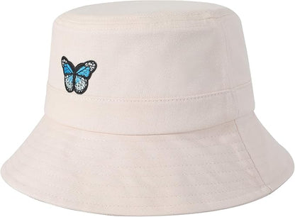 ZLYC Unisex Fashion Embroidered Bucket Hat Summer Fisherman Cap for Men Women