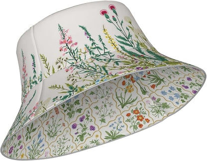 Hat Reversible Fisherman Hats Double Sided Wearing for Women Men Boys Girls