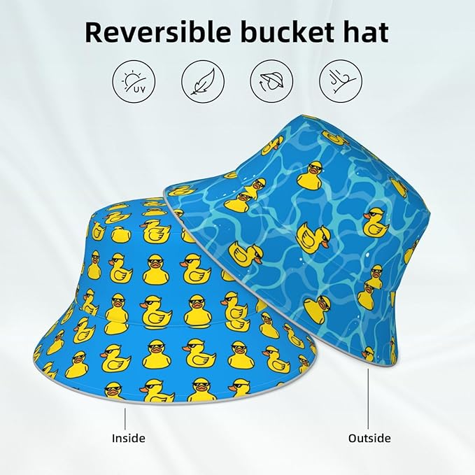 Hat Reversible Fisherman Hats Double Sided Wearing for Women Men Boys Girls