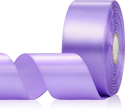 Lavender Satin Ribbon 1-1/2 Inch 30 Yards, Lavender Light Purple Ribbon for Gift Wrapping, Flower Bouquet, Crafts, Eternal Flower, Christmas, Easter and Bow Making