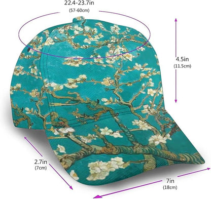 Floral Baseball Cap for Women Fashionable Adjustable Dad Hat Low Profile Running Hat for Summer Sporting Working Hiking
