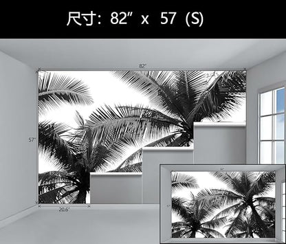 WFBHUA-Black Palm Tree Wallpaper Peel and Stick Tropical Self Adhesive Wall Mural for Living Room Bedroom 82"x57"