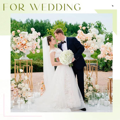 Unittype Silk Hydrangea Artificial Flowers Heads with Stems Faux Hydrangea Flowers for Wedding Centerpieces Bouquets DIY Floral Decorations for Home Indoor(White,300 Pieces)