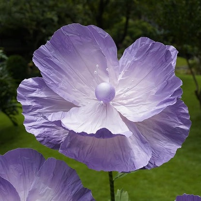 Giant Flowers for Decoration,Large Paper Flowers with Standing Stems and Base,3 pcs Artificial Flowers for Home Decor, Wedding Decorate, Photography Props, Party Banquet (Purple)