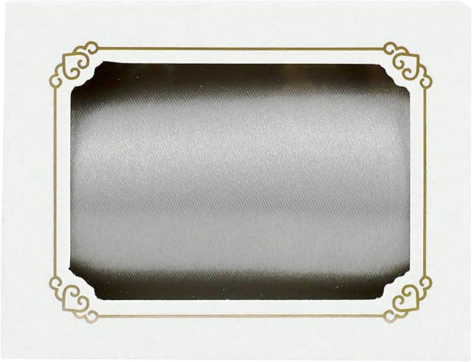 MEEDEE Silver Satin 3 Inch Ribbon Lux Double Faced Satin Ribbon Tree by 10 Yards Silver Silk Ribbons Roll Ribbons for for Crafts, Christmas Tree Decoration, Weddings