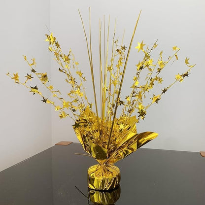 ALISSAR Glitter Gold Star Centerpieces-Table Decorations for Home Decor Birthday Wedding Anniversary Decor (4, Gold)
