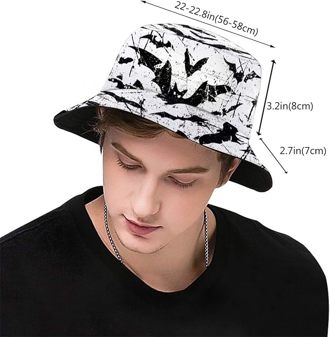 Bucket Hat for Women Men Funny Halloween Hats Packable Outdoor Fisherman Hats Caps Unisex
