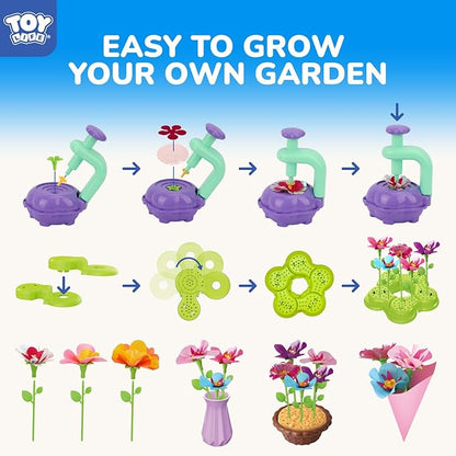 TOY Life Crafts for 3 4 5 6 7 8 Year Old Girls - DIY Fabric Flowers Bouquet Craft Kit for Kids – Art and Craft Kits for Kids Ages 4-8 | Educational Birthday Gifts for 3 4 5 6 7 8 Years Old Girls