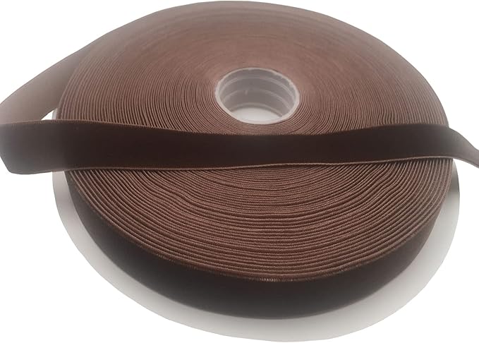 Nylon Brown Velvet Ribbon Single Sided,5/8 Inch X 25Yards Spool