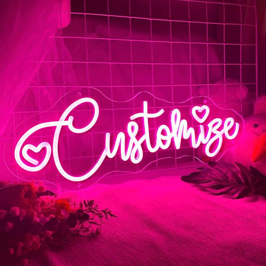 Custom Neon Signs Personalised Large Led Neon Lights Sign Customizable Light up Name Sign for Wall Decor Bedroom Wedding Birthday Party Business Bar Shop Logo Lights