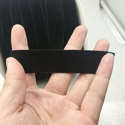 10 Yards Velvet Ribbon Spool (Black, 1")