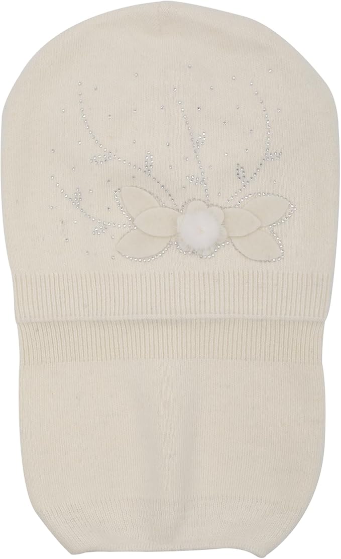 ZLYC Women Floral Slouchy Beanie Hat Double Layer Winter Knit Skull Cap