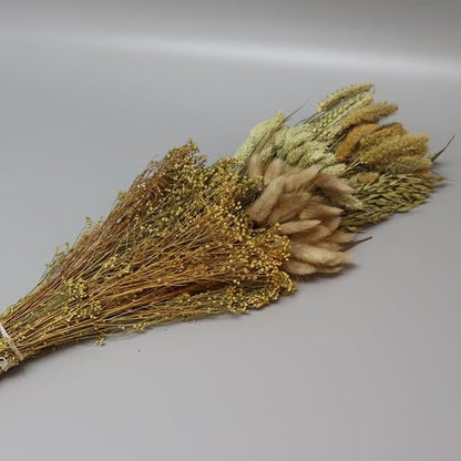 Dried Flower Bouquet & Floral Mix Premium Hand-Packed Natural Dried Plants for Home Decor, Bouquets, and Arrangements – Made in Italy (Natural)