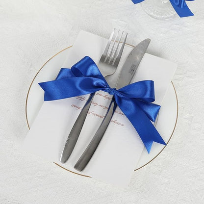 Blue Ribbon 1 Inch 60 Yards, Royal Blue Satin Ribbon for Gift Wrapping, Flower Bouquet, Graduation Lei, Crafts, Baby Shower, DIY Bows and Wedding Decorations