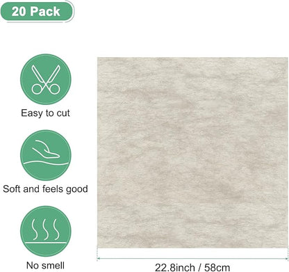 M METERXITY 20-Sheet Korean Cotton Wrapping Flower Paper, Waterproof Floral Wrapping Cotton Paper for Bouquets/Gift Packaging [Brown]