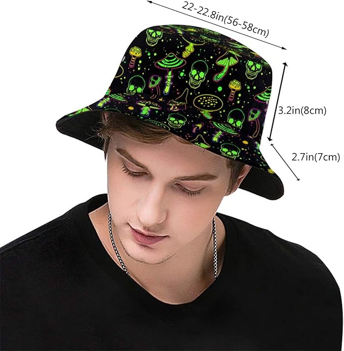 Bucket Hat for Women Men Funny Halloween Hats Packable Outdoor Fisherman Hats Caps Unisex