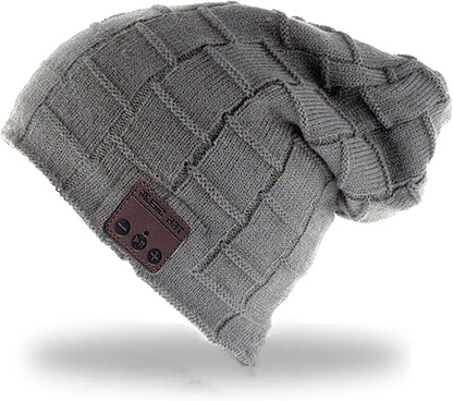 Wireless Music Hat Beanie for Men Women Headphones Wireless Earbuds Headset Music Audio Stereo Earphone Boys Girls Beanie hat Winter Cap Outdoor Sport Business Truck Driver Deep Grey