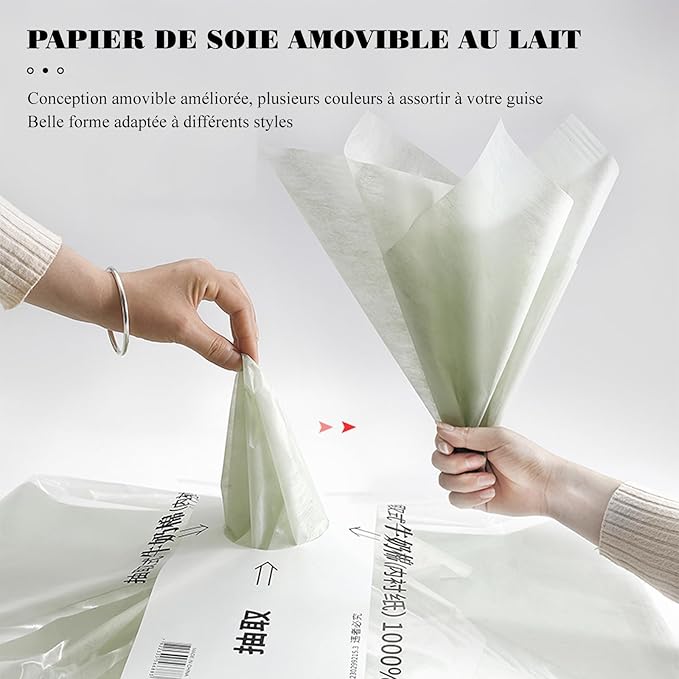 4 Packs 160 Sheets Waterproof Pleated Withdrawable Flower Wrapping Paper, Korean of Cotton Non-Woven Floral Bouquet Paper, 11.4" x 11.4", Gift Packaging for Flower Shops and DIY Fresh Flowers (Beige)