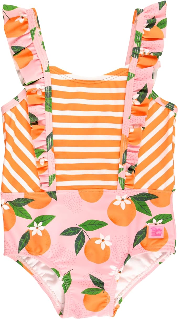 RuffleButts® Baby/Toddler Girls Ruffle Strap One Piece Swimsuit w/UPF 50+ Sun Protection