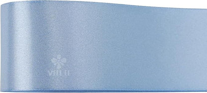 MEEDEE Dusty Blue Satin Ribbon 2 Inch Dusty Blue Ribbon Lux Double Faced Ribbons by 25 Yards Silk Satin Ribbons for Gift Wrapping, Weddings, Flower Bouquet, Holiday Decorating