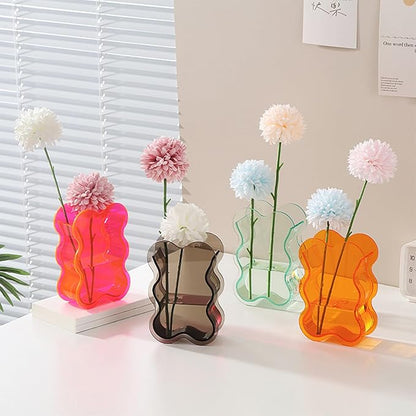 Modern Acrylic Flower Vases for Hydroponic Plant Clear Home Decors Creative Table Centerpieces Safe for Kids and Pet