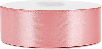 MEEDEE Blush Satin Ribbon 1-1/2 Inch Blush Pink Ribbon Lux Double Faced Satin Ribbons by 50 Yards Polyester Satin Ribbons for Crafts, Weddings, Flower Bouquet, Holiday Decorating