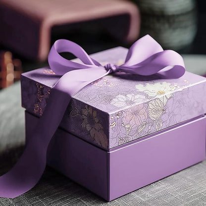 LIUYAXI Light Purple Satin Ribbon, Double Faced 5/8" X Continuous 25 Yards Ribbons Perfect for Gift Wrapping Bows Bouquet Wedding Craft and More