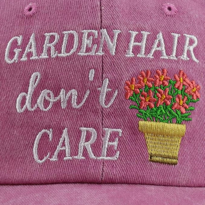 OASCUVER Garden Hair Don’t Care Hats for Women Mom, Adjustable Wash Cotton Embroidered Gardening Baseball Cap