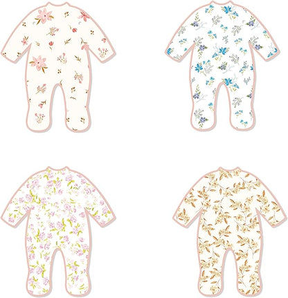Baby in Bloom Banner, Pre-Strung Floral Onesie Garland Baby Shower Banner for It's a Girl Baby Shower Decoration