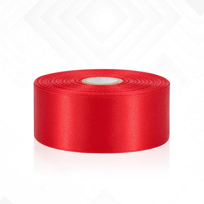 30 Yards Red Ribbon 1-1/2 Inch, Red Satin Ribbon for Gift Wrapping, Flower Bouquet, Crafts, Christmas, Birthday, Wedding and Bow Making