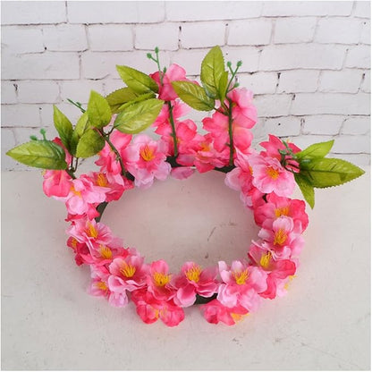 Artificial Silk Cherry Blossom Flower Heads, Fake Fabric Sakura Floral Head Decor for Bridal Hair Clips Headbands Dress DIY Accessories Wedding Party Supply Table Decorative (100pcs Pink)