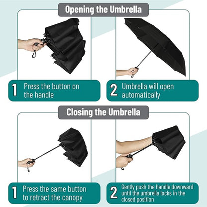 Mr. Pen- Windproof Travel Umbrella, Automatic Umbrellas for Rain, Compact