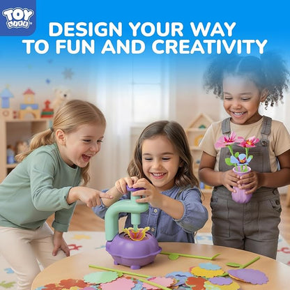 TOY Life Crafts for 3 4 5 6 7 8 Year Old Girls - DIY Fabric Flowers Bouquet Craft Kit for Kids – Art and Craft Kits for Kids Ages 4-8 | Educational Birthday Gifts for 3 4 5 6 7 8 Years Old Girls