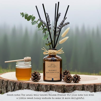 Reed Diffusers - Oil Sticks Diffuser Set with Real Dried Flowers - Reed Diffusers for Home, Bathroom & Office | Air Freshener Fragrance Sticks for Shelf Decor & Gifts by Le Petit Jardin & Co.
