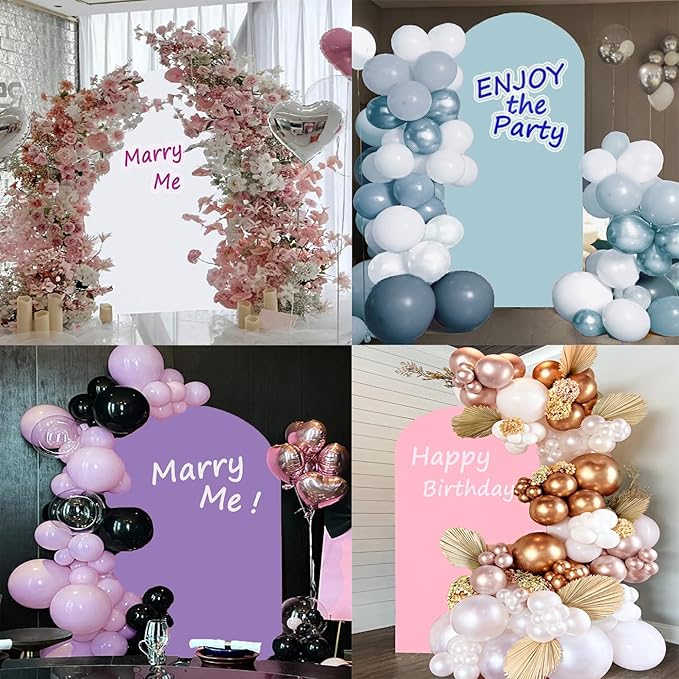 6.6 FT Pink Arch Backdrop Cover, Pink Chiara Backdrop Cover, Spandex Arch Cover for Birthday Wedding Party Photography Decor