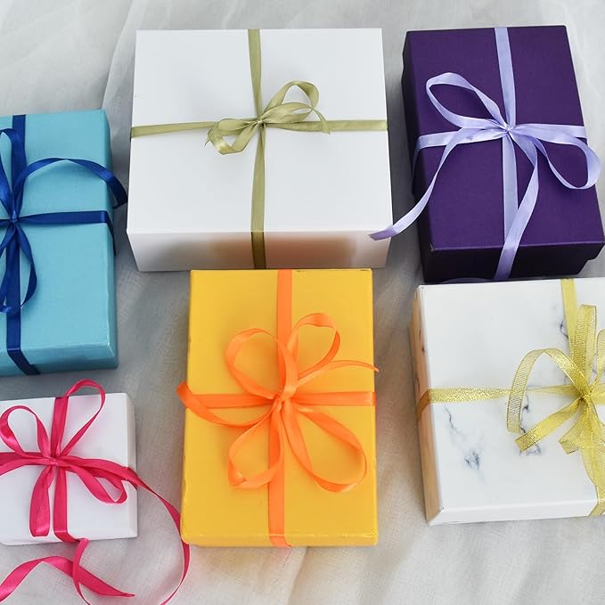 TONIFUL 16 Colors 80yds Satin Ribbon Rolls 3/8 Inch Thin Solid Fabric Ribbons for Gift Wrapping Invitation Floral Hair Balloons Bows Craft Sewing Party Wedding Birthday Decoration Bouquet(5yd/Roll)