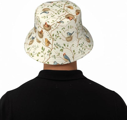 Vintage Clovers Bucket Hat Novelty Sun Hats Trendy Fisherman Cap for Men and Women