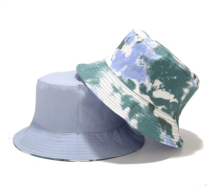 Mashiaoyi Unisex Print Double-Side-Wear Reversible Bucket Hat