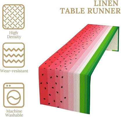 Watermelon Table Runner,Summer Fruit Tropical Birthday Party Decorations Dining Room Home Kitchen Table Decor 13 x 90In